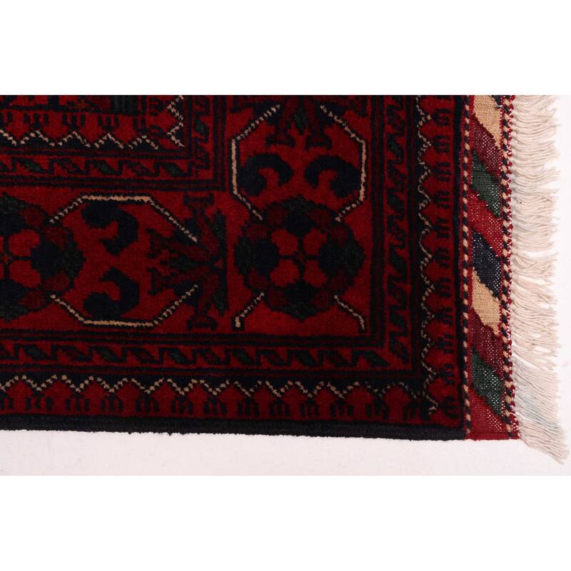 ECARPETGALLERY Hand-knotted Finest Khal Mohammadi Red Wool Rug - 2'9 x 10'0