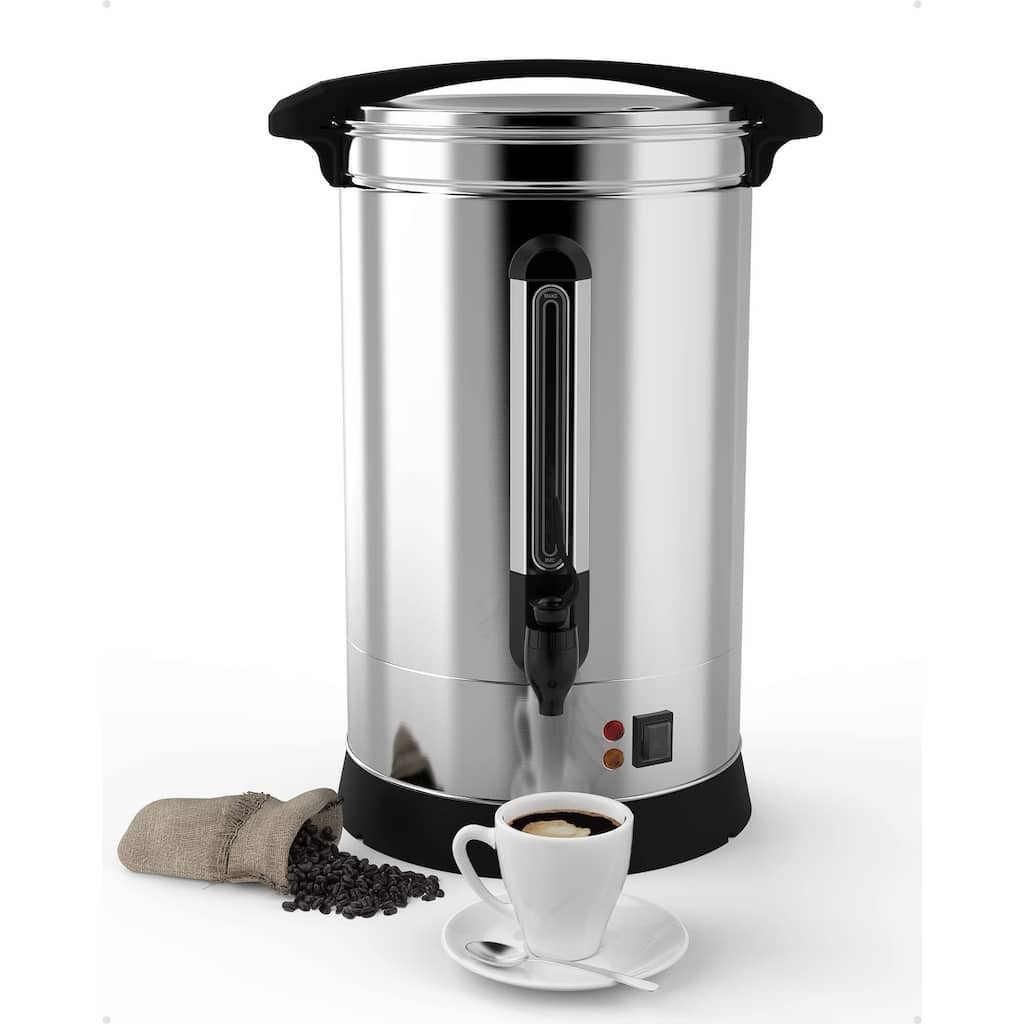Commercial Coffee Urn, [Quick Brewing] [Food Grade 304 Stainless Steel] Large Coffee Maker for Church