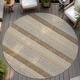 preview thumbnail 136 of 149, Machine Washable Indoor/ Outdoor Cabana Stripe Chantille Rug Gold - 8' x 8'