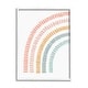 preview thumbnail 16 of 23, Stupell Minimal Pastel Rainbow Framed Giclee Art Design by Lil' Rue 11 x 14 - White
