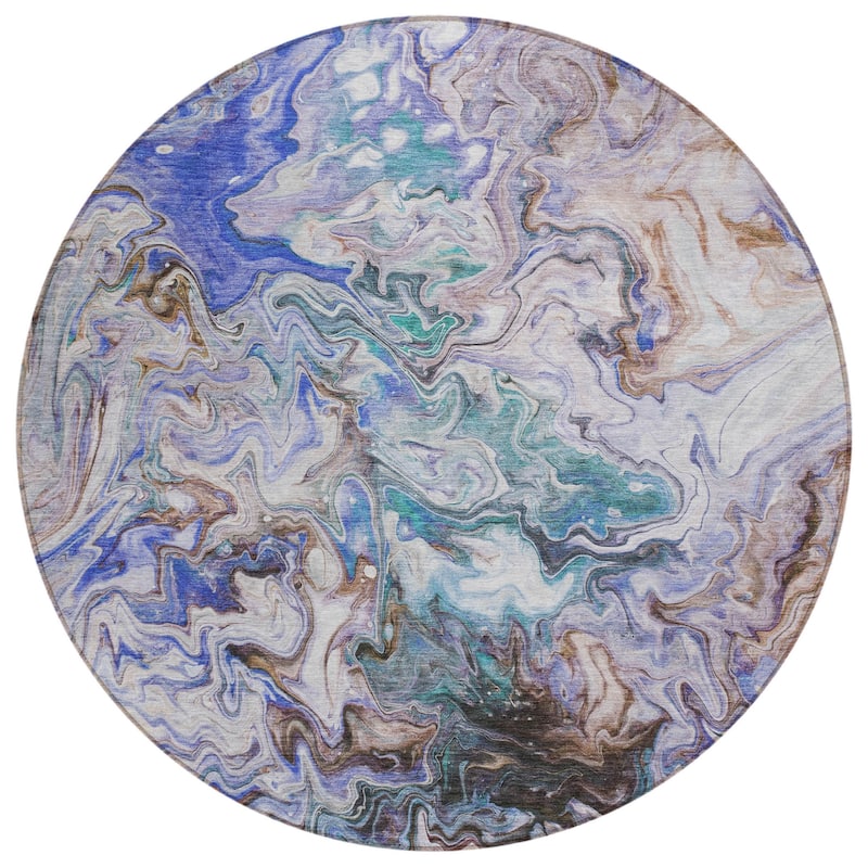 HomeRoots Abstract Transitional Rectangle Outdoor Rug