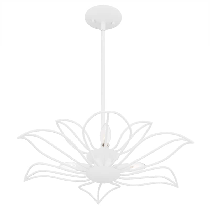 Tallulah 3-Light Sand White Pendant