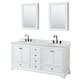 Option White, Black Trim, White Carrara Marble Top