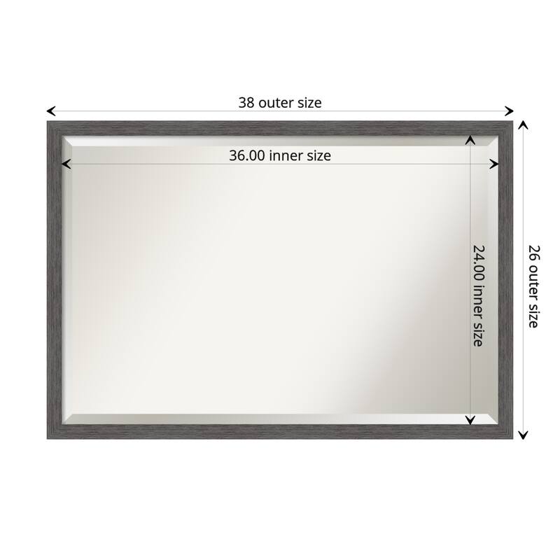 Beveled Bathroom Wall Mirror - Pinstripe Frame