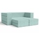 preview thumbnail 63 of 114, Jaxx Zipline Convertible Queen-size Sleeper Loveseat and Ottoman Set Caribbean
