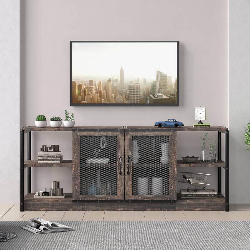 TV Stand Farmhouse Entertainment Center for 65" TV