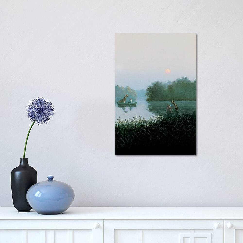 iCanvas "The Giraffe Kopie" by Michael Sowa Canvas Print