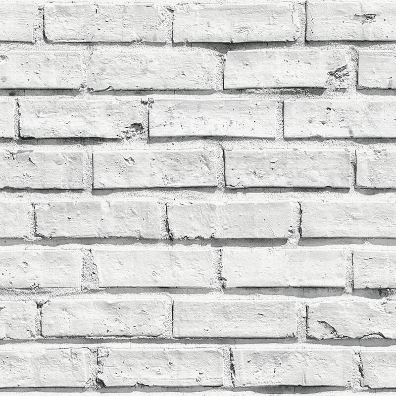 Arthouse Abner White Brick Wallpaper