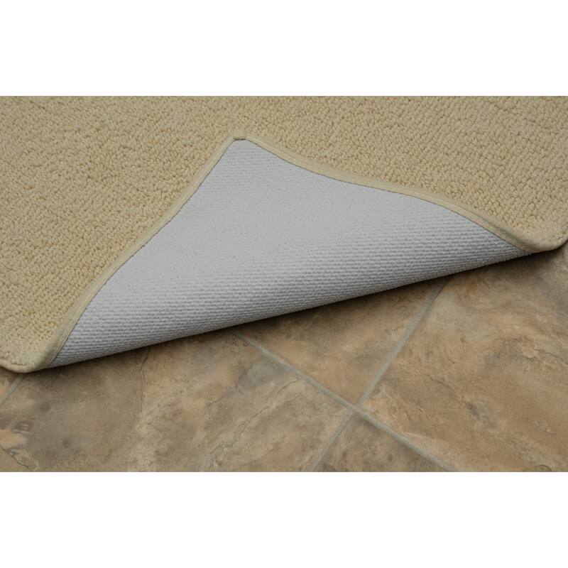 Queen Cotton Washable Bathroom Rug, or Set in Natural - 22" x 60"