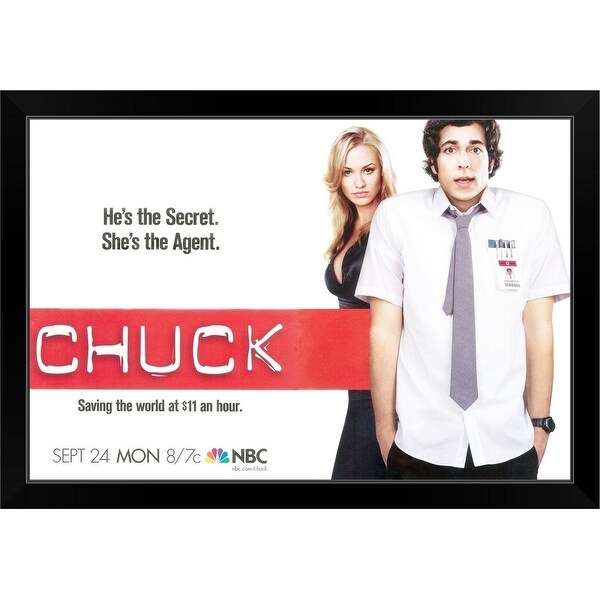 "Chuck (TV) (2008)" Black Framed Print