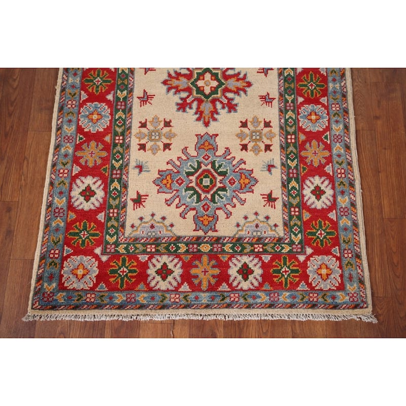 Kazak Oriental Foyer Rug Handmade Traditional Wool Carpet - 2'9" x 4'3"