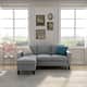 Upholstered Sectional Sofa for Home, Apartment, Dorm, Bonus Room ...