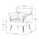 preview thumbnail 31 of 89, HULALA HOME 1ida Modern Velvet Tufted Accent Armchair with Gold Metal Legs