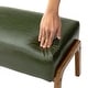 preview thumbnail 35 of 50, Glitzhome 24.5"W Leatherette Accent Stool With Walnut Rubberwood Legs