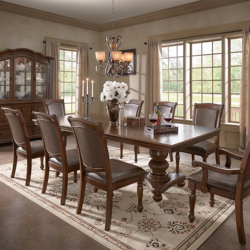Constantinople Brown Faux Leather Dining Chairs (Set of 2) by iNSPIRE Q Classic