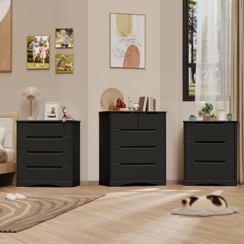 37 “ Tall Modern 5 Drawer Chest of Drawers Dresser Organizer, Vertical Clothes Storage Hanging Cabinet for Hallway, Bedroom