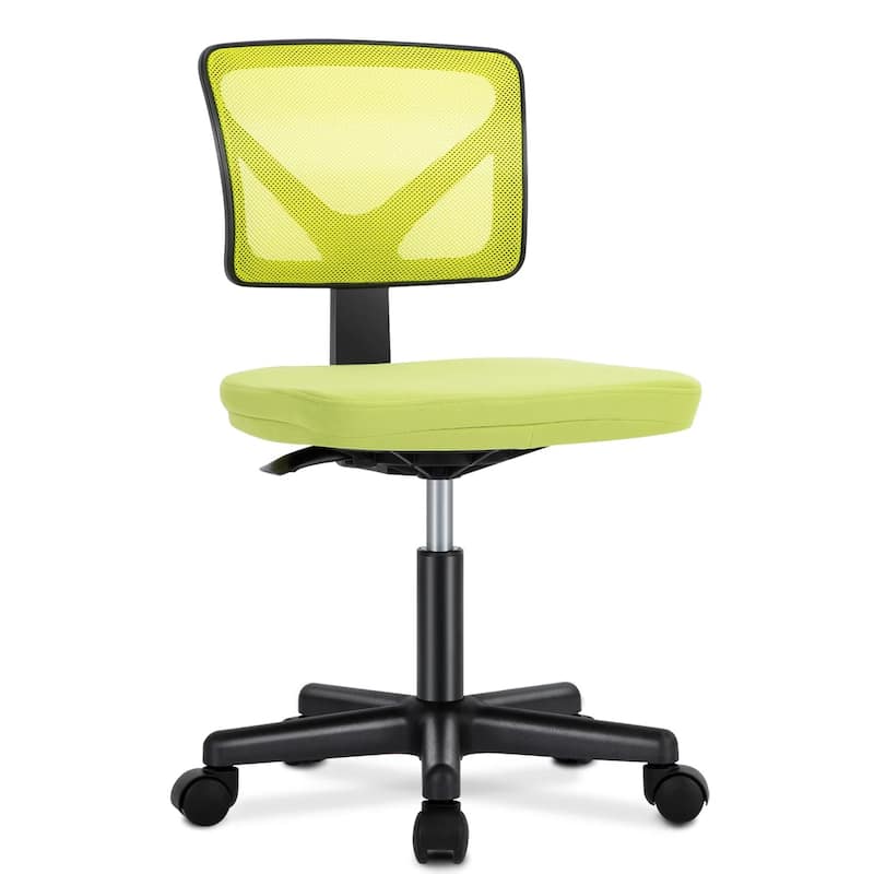 Child Armless Mesh Office Chair, Office Computer Desk Chair, Rolling Work Swivel Chairs for Home, Study, Student, Adults