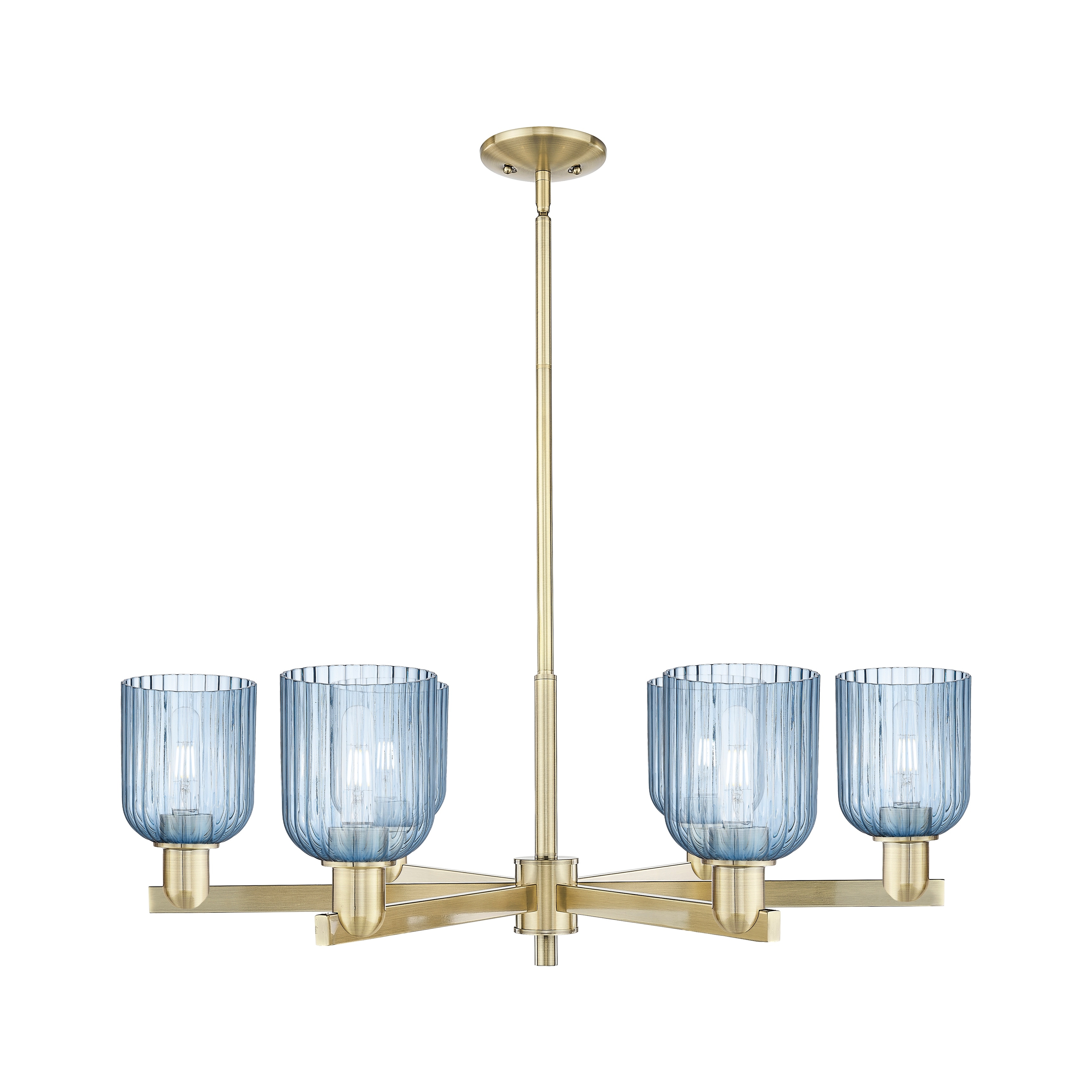 Innovations LightingDowntown Urban - Bridal Veil - 6 Light 35" Stem Hung Chandelier