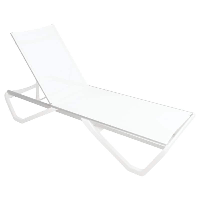 Furnish Theory Seabreeze Deck Patio Sunlounger Sun Lounger Lounge Chair Sling Chaise Lounger (Various Frame & Mesh Colors)
