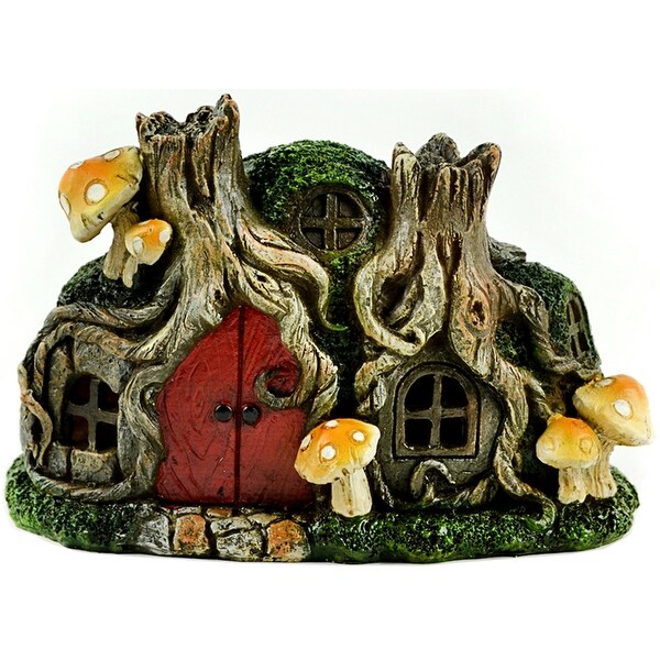Fairy Garden Led Tree Stump House-6.25"