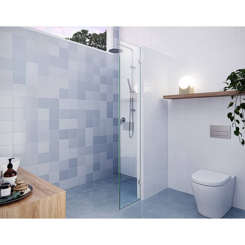 Glass Warehouse 78" x 10.5" Frameless Shower Door - Single Fixed Panel
