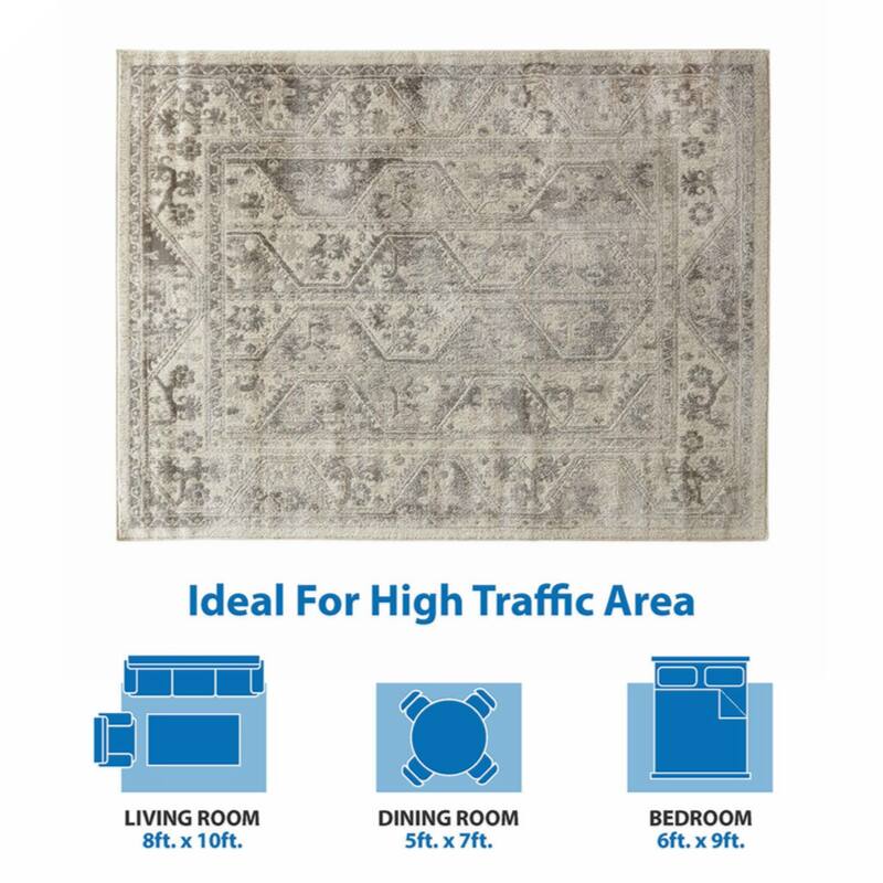 Border Area Rug,8' x 10' - 8' x 10'