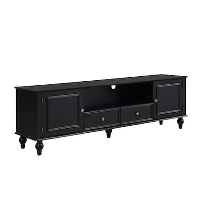 70.9''TV Stand for TVs up to 80 InchesOpen Compartment,TV Storage Cabinet with 2 Drawers,2 Cabinets and 5 Solid Legs