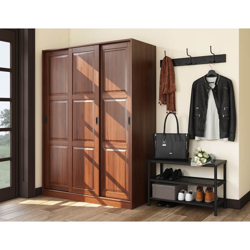 Palace Imports 100% Solid Wood Optional Shelf for 2- and 3-Sliding Door Wardrobe Armoires