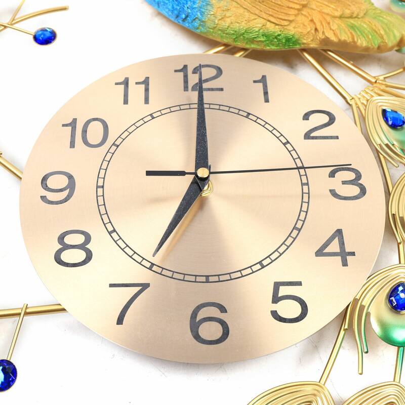 European Style Peacock Wall Clock Digital Luxury 3D Crystal Clock On Sale Bed Bath & Beyond