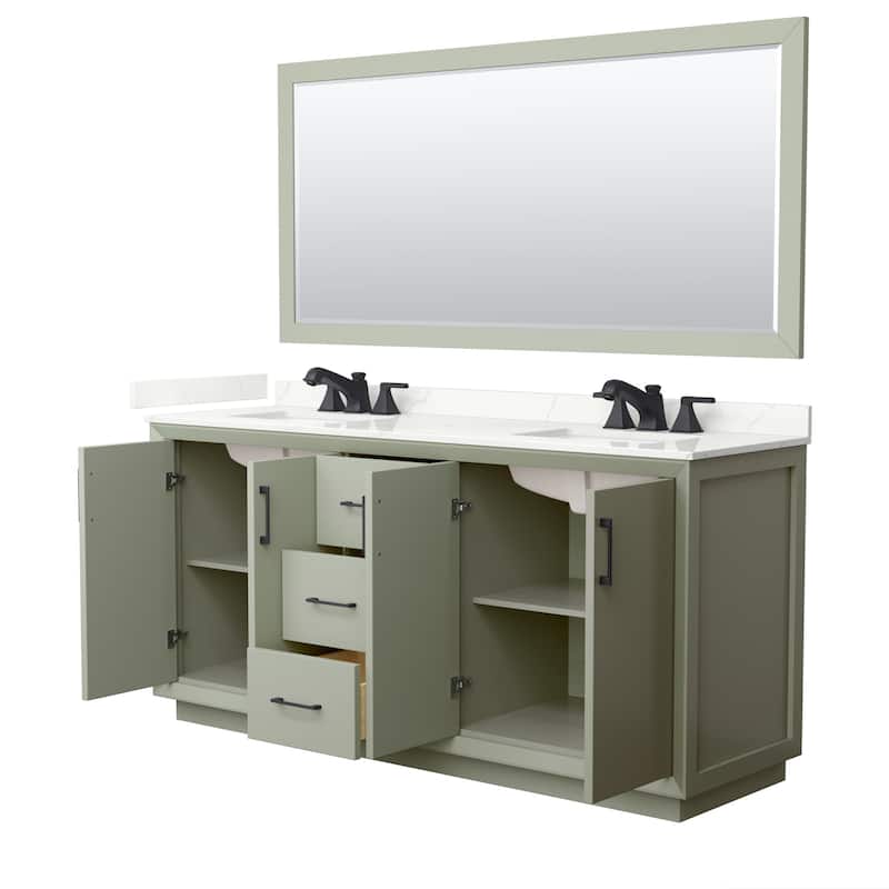 Wyndham Collection WCF414172D-QTZ-US3M70 Strada 72" Free Standing