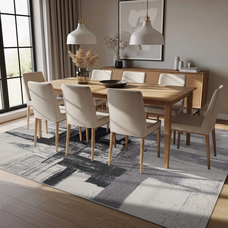 World Rug Gallery Modern Abstract Art Area Rug