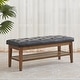 preview thumbnail 25 of 46, Entryway Shoe Bench Storage Bench Fabric Solid Wood, 43-inch Upholstered Bench for Living Room, Bedrooms