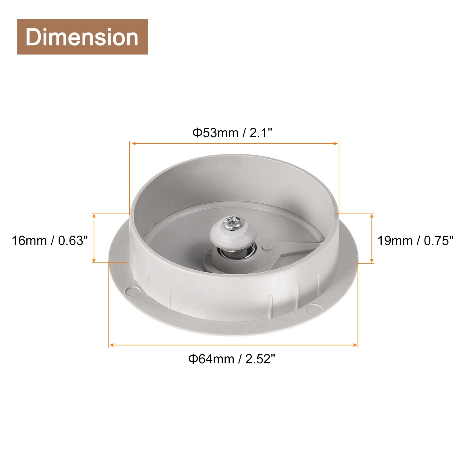 Cable Hole Cover ABS Desk Cable Wire Cord Grommet Hole Cover for Office PC Desk Cable Cord Organizer - White - 2.1 Inch