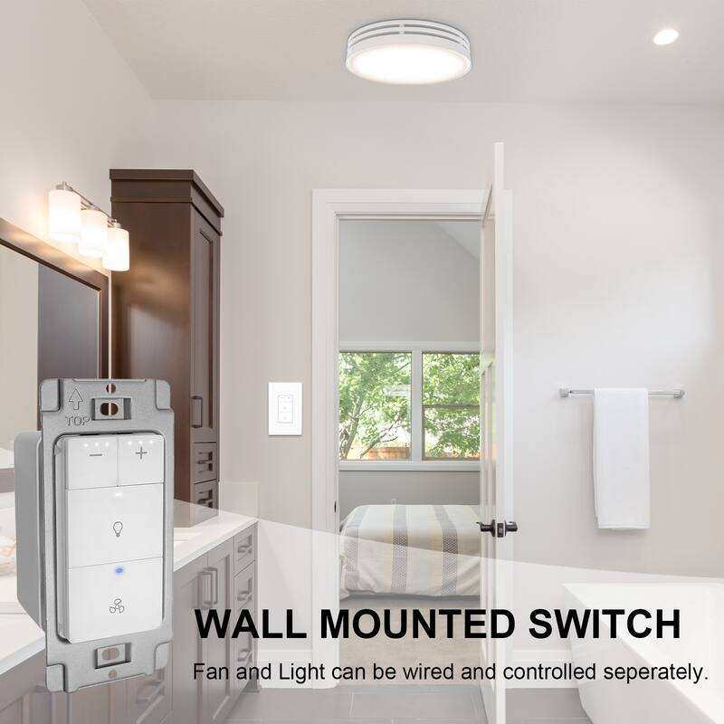 Single Pole Dimmer Switch for Led Light and Bathroom Fan