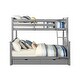 preview thumbnail 5 of 4, Jolis Grey Twin over Full 2-Drawer Bunk Bed