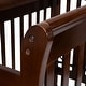 preview thumbnail 4 of 7, Costway Coffee Pine Wood Baby Toddler Bed Convertible Crib Nursery - 53.5''(L) X 32''-34''(W) X 41''(H)