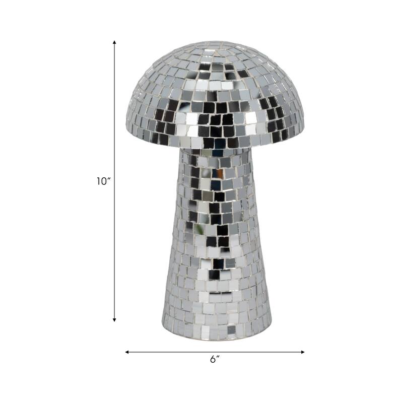Sagebrook Home Mosaic Mushroom, Silver