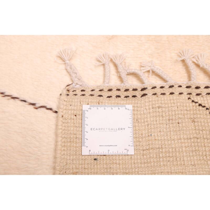 ECARPETGALLERY Hand-knotted Pak Finest Marrakesh Cream Wool Rug - 4'11 x 6'6