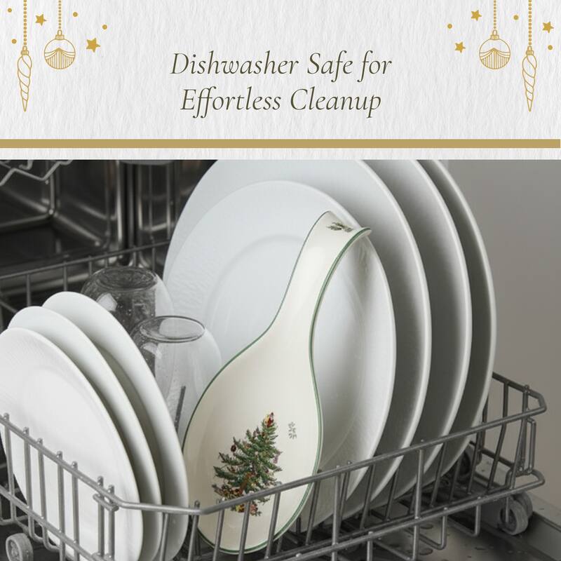 Spode Christmas Tree Spoon Rest - 12" L x 4" W