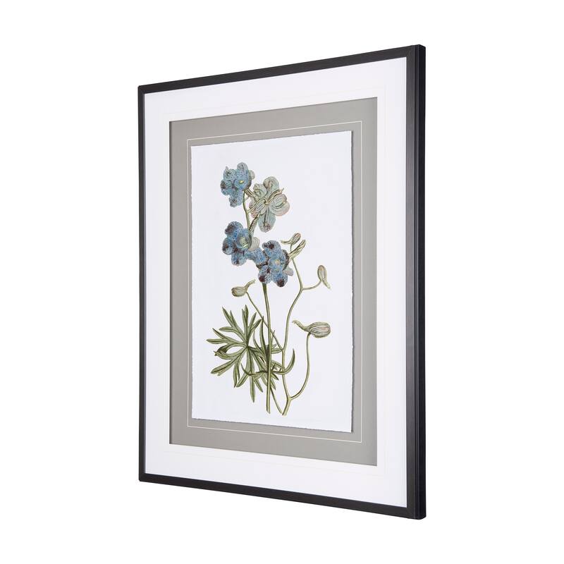 Soft Blue Botanicals V Framed Art Print
