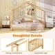 preview thumbnail 31 of 31, Extendable House Bed Twin to King Daybed with Roof and Fence Rails