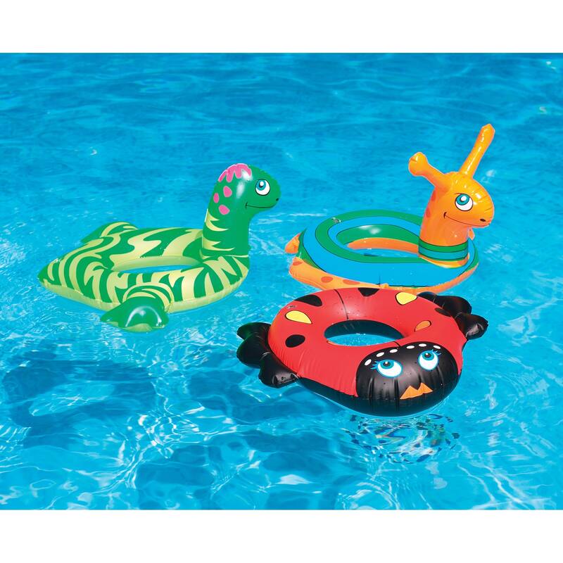 Inflatable Orange and Blue Snail Swimming Pool Tube Ring Float 24-inch - 24"