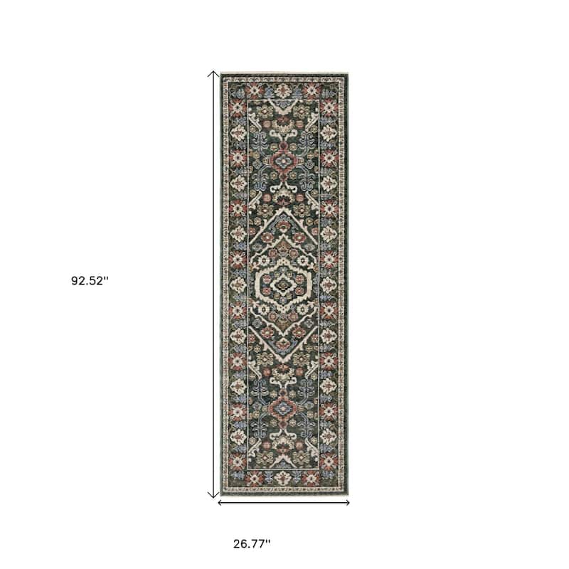 HomeRootsFloral Traditional Runner Area Rug