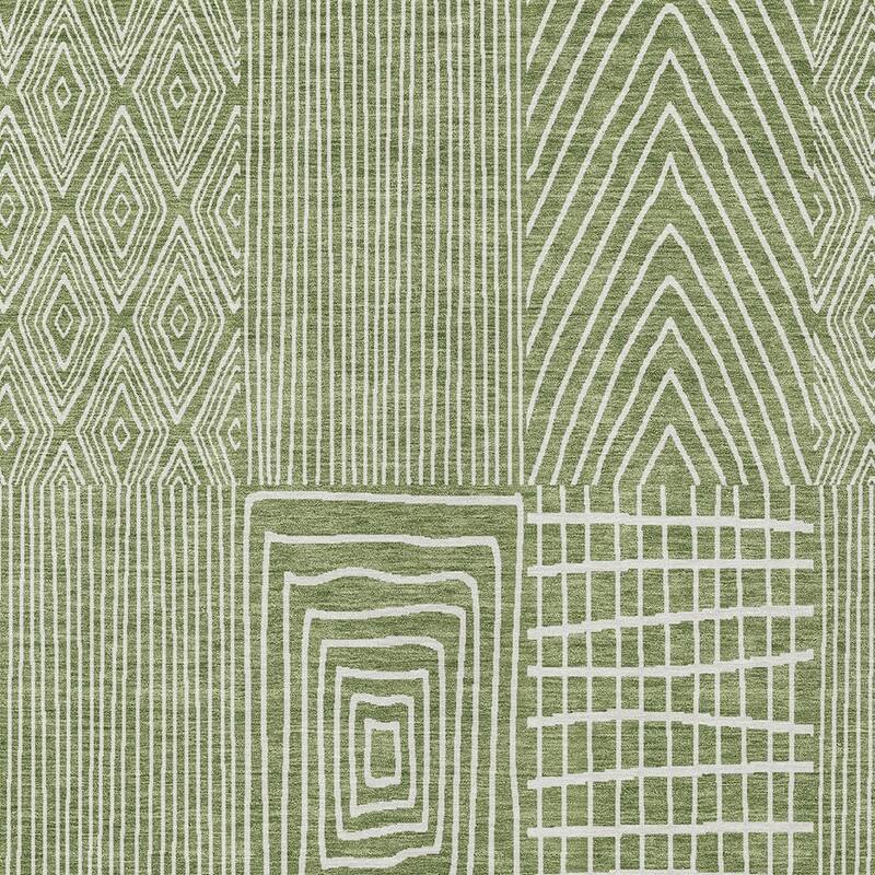 HomeRoots Geometric Transitional Rectangle Outdoor Rug