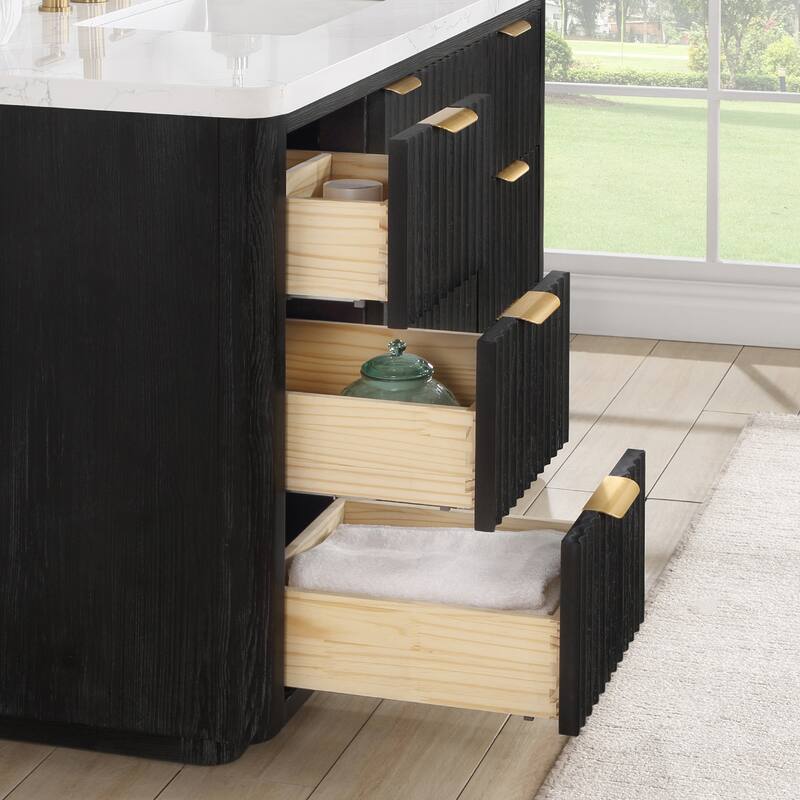 Cadiz Bath Vanity with Composite Stone Top and Mirror