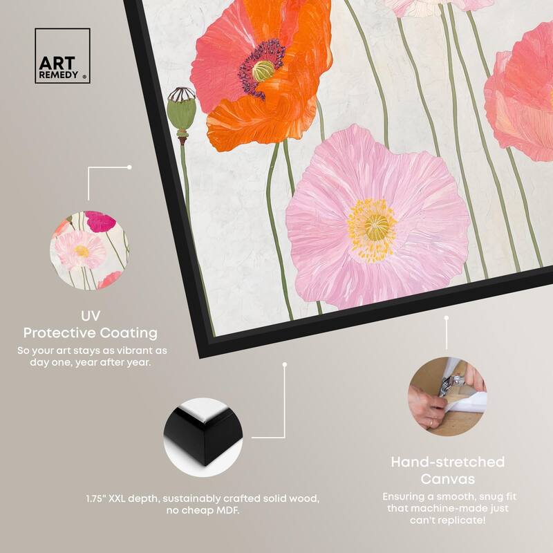 Sunset Poppy Chorus II Canvas by Art Remedy