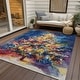 preview thumbnail 2 of 16, Machine Washable Indoor/ Outdoor Abstract Christmas Tree Chantille Rug