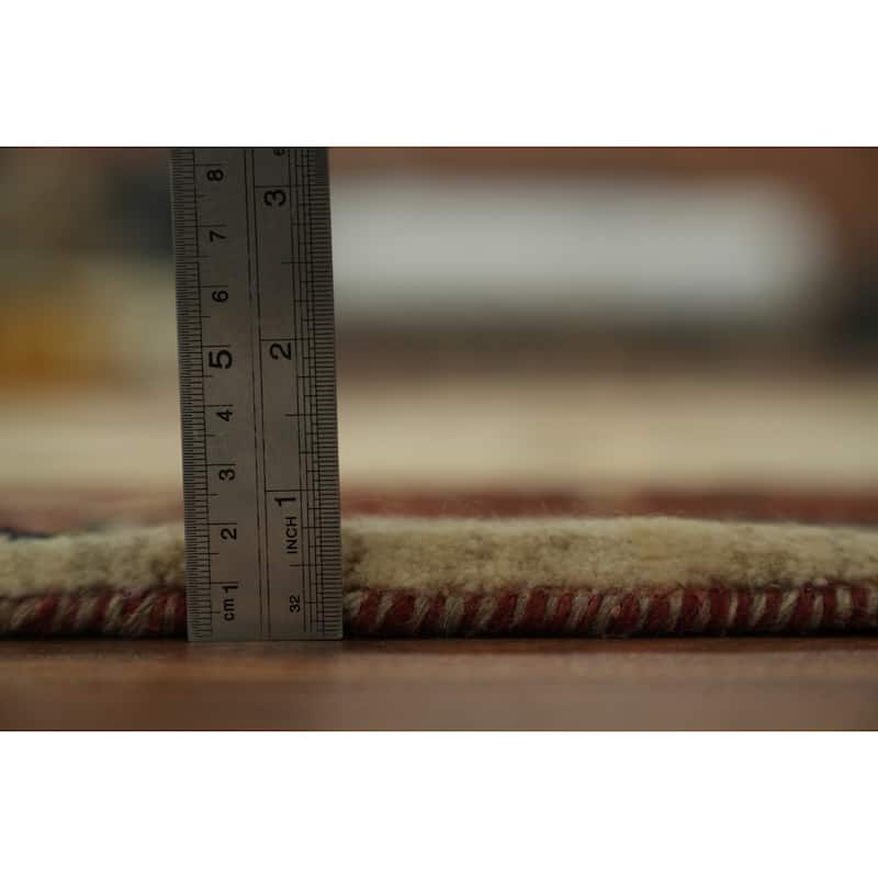 Hand Knotted Oriental 100% Wool Carpet Tribal All-Over Beige & Ivories Gabbeh Area Rug - 6' 4'' X 4' 2''