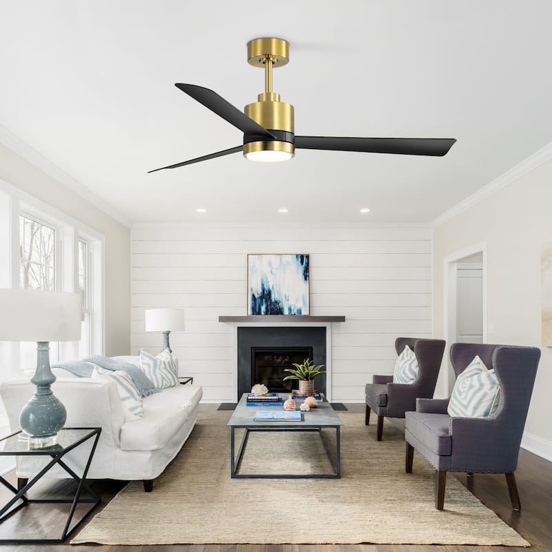 52 in. Integrated LED Indoor Ceiling Fan with Light and Remote Control Included