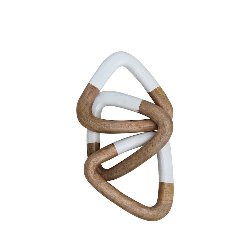 Mango Wood Chain Décor with 3 Links
